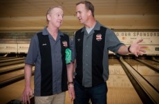 Peyton and Archie Manning, 2010 PeyBack Bowl, photo courtesy of Kiera Dubach Peyton and Archie Manning, 2010 PeyBack Bowl, photo courtesy of Kiera Dubach