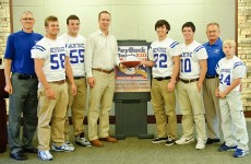 Peyton Manning with members of the Heritage Christian Football team who will be participating in the 2012 PeyBack Classic. Photo Courtesy of Maya Laurent. Peyton Manning with members of the Heritage Christian Football team who will be participating in the 2012 PeyBack Classic. Photo Courtesy of Maya Laurent.